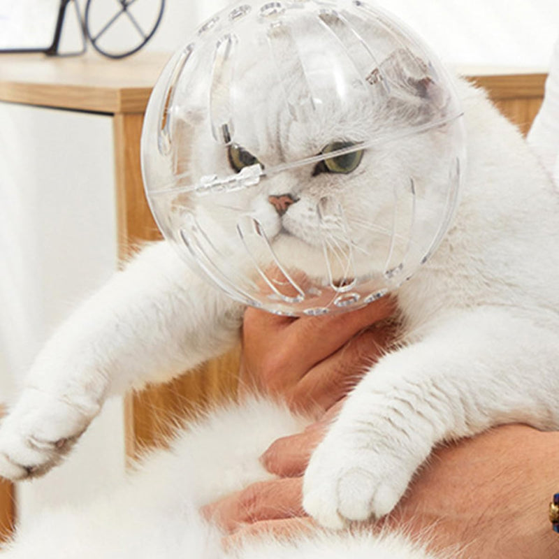 VALICLUD White Cat Helmet made of ABS, Breathable and Anti-Bloody, Safe Cat Surgical Helmet for Pets with Neck Circumference 27-31cm for Wound Healing and Recovery
