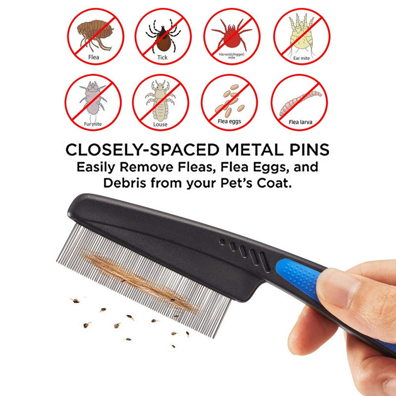 Cat Comb, Cat Grooming Supplies Laiannwell Pet Hair Removal Massaging Comb, Removing Matted Fur for Cat/Dog/Bunny, Perfect for Long and Short Hair Knots & Tangles - PawsPlanet Australia