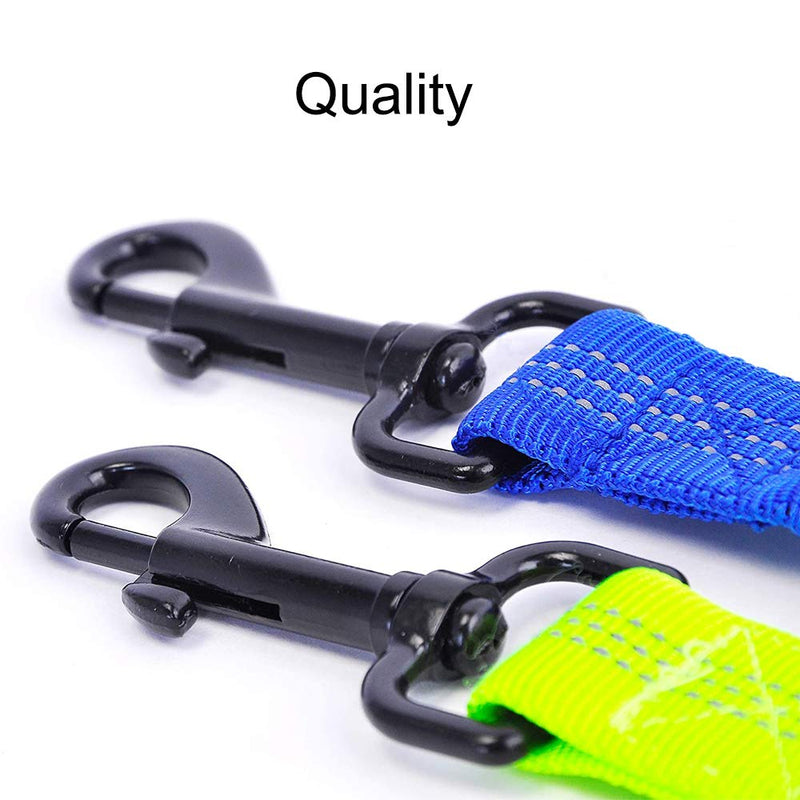 Petpopo 3 Colors Dog Safety Seat Belt,Quality Polyester Fabric,Adjustable,360° zinc Alloy Buckle,with Elastic,High Strength,Wear-Resistant and Durable,Easy to Install,Easy to Wash Blue - PawsPlanet Australia