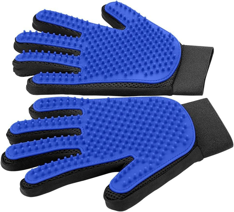 Dog Grooming Gloves for Cats and Dogs, Soft Rubber Pet Grooming Gloves with Comfortable Handle for Cleaning Dirty Paws, Dirty Dog Brushing Gloves for Cats and Dogs, 1 Pair Blue - PawsPlanet Australia