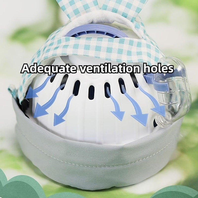 Hamster Carrier Cage with Lovely Cover and Chain Portable Cages Small Animals Carry Travel Case with Water Bottle Plastic Breathable Outgoing Cage for Dwarf Hamster Guinea Pig (Blue) Blue