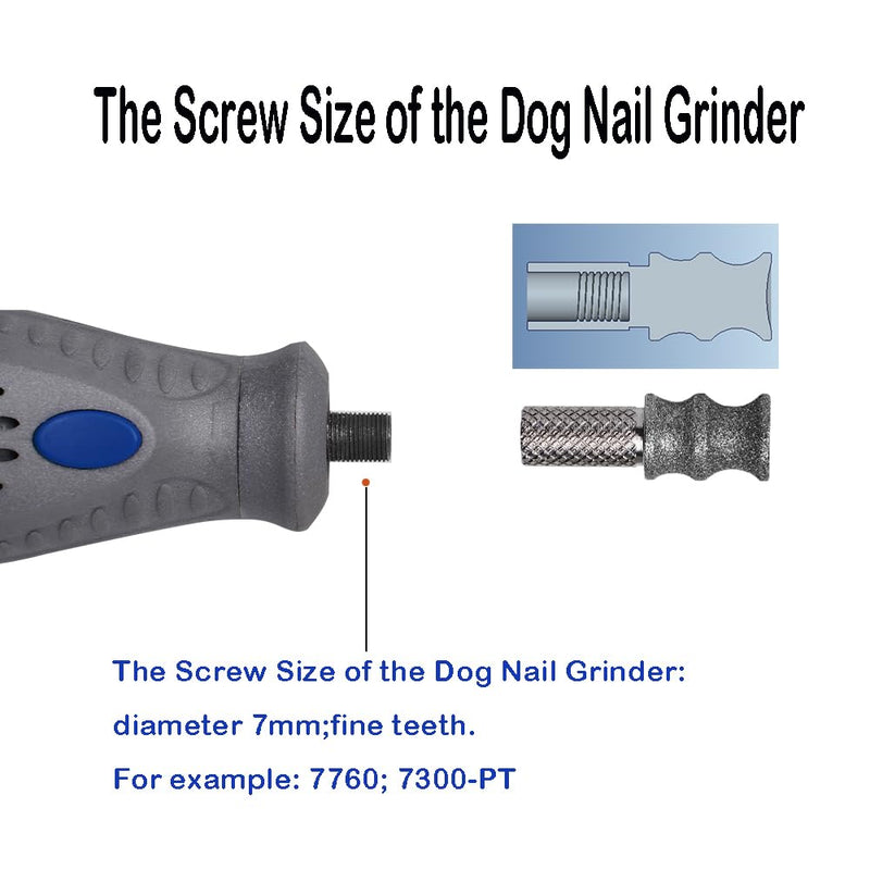 Diamond Dremel Dog Nail Grinder Bits for Rotary Tool-1/8'' Dremel Dog Nail Grinder Attachment-Pet Nail Grinder Bit Work for Animals Nail Care (XX Large T) ClassicT 1P