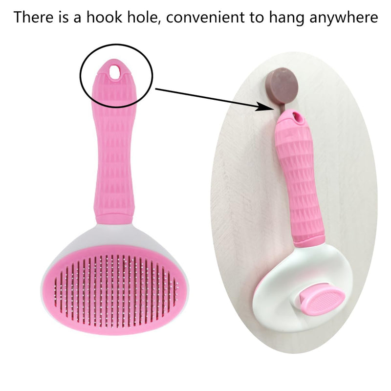 Pet Cat Brushes for Indoor Cats and Cat Nail Clipper Set, Kitten Pet Dog Cat Nail Trimmer for Indoor Cat Hair Brush for Shedding, Cat Claw Trimmer, Kitten Brush Pink - PawsPlanet Australia