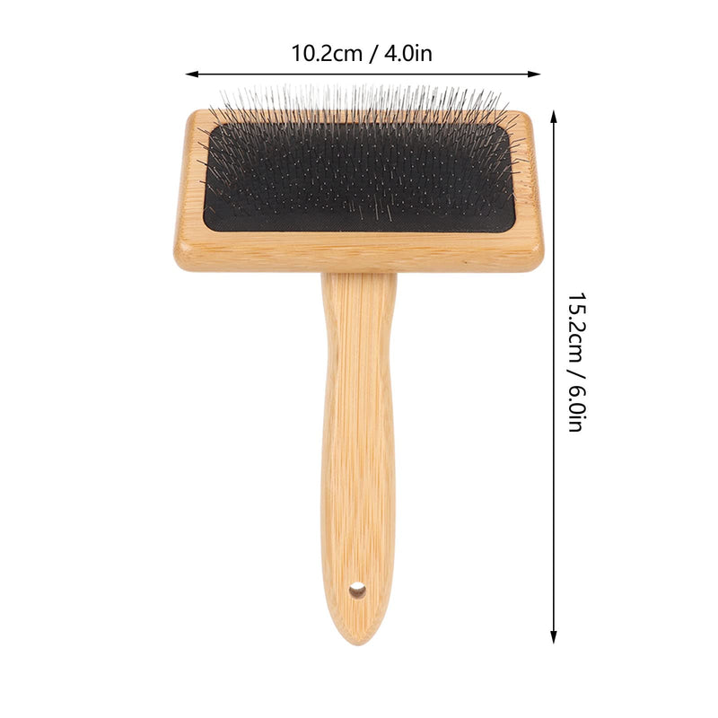 Sheepskin Wool Brush, Sheepskin Wool Wire Brush with Hole Air Bag Cushion, Macrame Slicker Comb Pet Slicker Brush with Wood Handle for Grooming, Removing Shedding and Dirt (L) L
