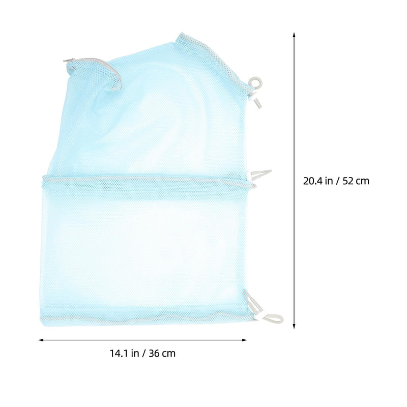 Cat washing bag made of polyester mesh with high breathability and easy drying. Adjustable bathing and securing pocket for protection during bathing. Random color.