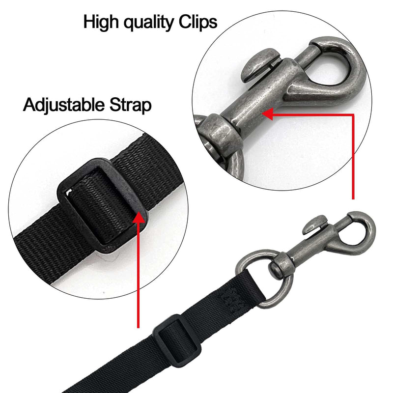 Dog Collar Safety Clip, Prong Collar Backup Clips with Dual Clasps,Double Ended Backup Clasp,Harness Collar Connectors Medium - PawsPlanet Australia