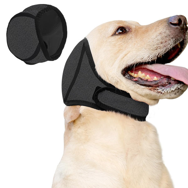 Dog Ear Muffs Adjustable Headgear Pet Ear Protection Soothing Gear for Bathing Swimming Grooming
