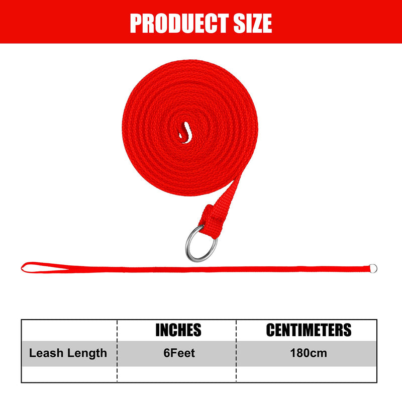 18 Pieces Slip Leads Dog Leash Pet Rope with O-Ring 6 Feet for Medium Large Dogs Grooming Shelter Rescues Walking Training Black, Pink, Green, Red, Blue, Purple - PawsPlanet Australia