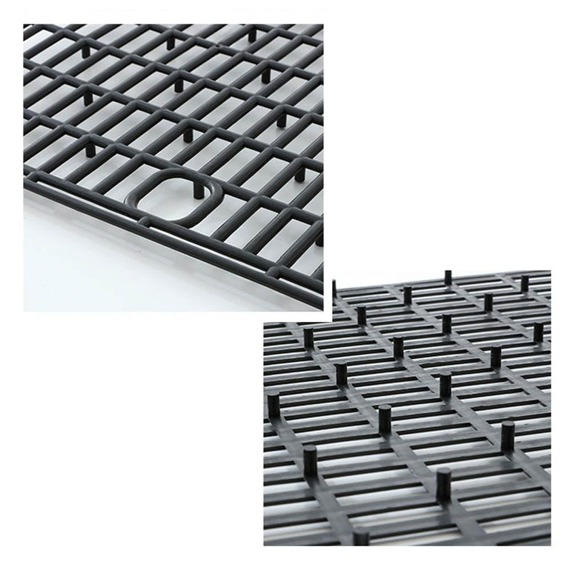 Plastic Mesh Tray for Pets Extra Protection for Pan for Dogs and Cats Cage Carrier, Anti-Leak Floor Grid with Small Legs (15,75" Dx9,45 Wx0,39 H) Black Colour - PawsPlanet Australia