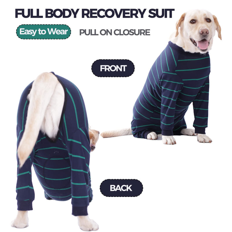 Dog Recovery Suit, Large Medium Pet Onesie Bodysuit for Shedding, Prevent Licking, Wound Protection, Cone Alternative, Dog Shirt Pajamas (Blue, XXX-Large) BLUE - PawsPlanet Australia