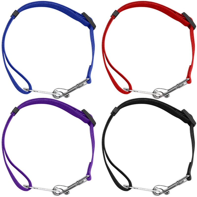 4 Pack Adjustable Pet Dog Cat Seat Belt, YuCool Safety Leads Vehicle Car Harness Seat Tether,Nylon Fabric- Black,Blue, Red, Purple - PawsPlanet Australia