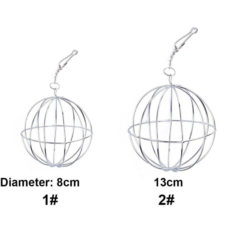 UXELY Metal Food-Ball, Guinea Pig Hay Feeder, 8/13cm Feed Ball for Rodents, Rabbit Grass Manger Holder Feeding Dispenser for Bunny, Stainless Steel Frame - PawsPlanet Australia