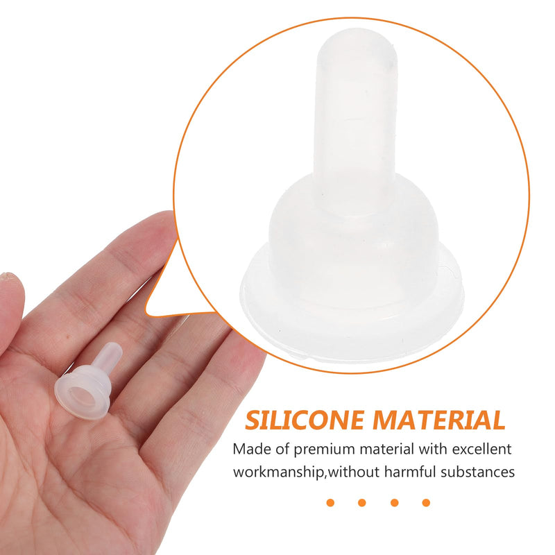 Homoyoyo 40pc Pet Bottle Nipples: Silicone Replacement Pacifiers for Kitten Bottle Feeder Pet Nurser Nipples for Kitten and Puppy, Nursing Newborn Cats, Puppies, Small Animals, White - PawsPlanet Australia