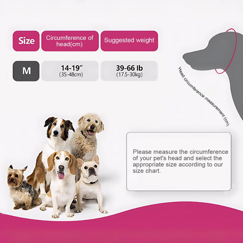 Dog Ear Defenders,QIANSSE Dog Ear Protectors Adjustable Dog Ear Covers for Noise ProtectionDuring Bathing Grooming Thunder Fireworks(M)