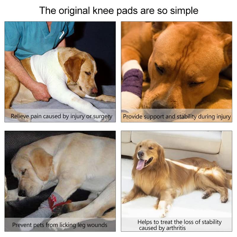 Oumefar Braces Back Legs Dog Support Compression Paw Protective Wraps Joint Sleeves Dog Hock to Help Dogs Recover(M) M