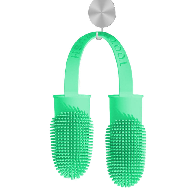 Dog Toothbrush Finger - Reusable Silicone Finger Brush for Dogs, Silicone Finger Brush | The Soft 360 Degree Two Finger Toothbrush for Pets com Cyan Blue 1 pc (pack of 1)
