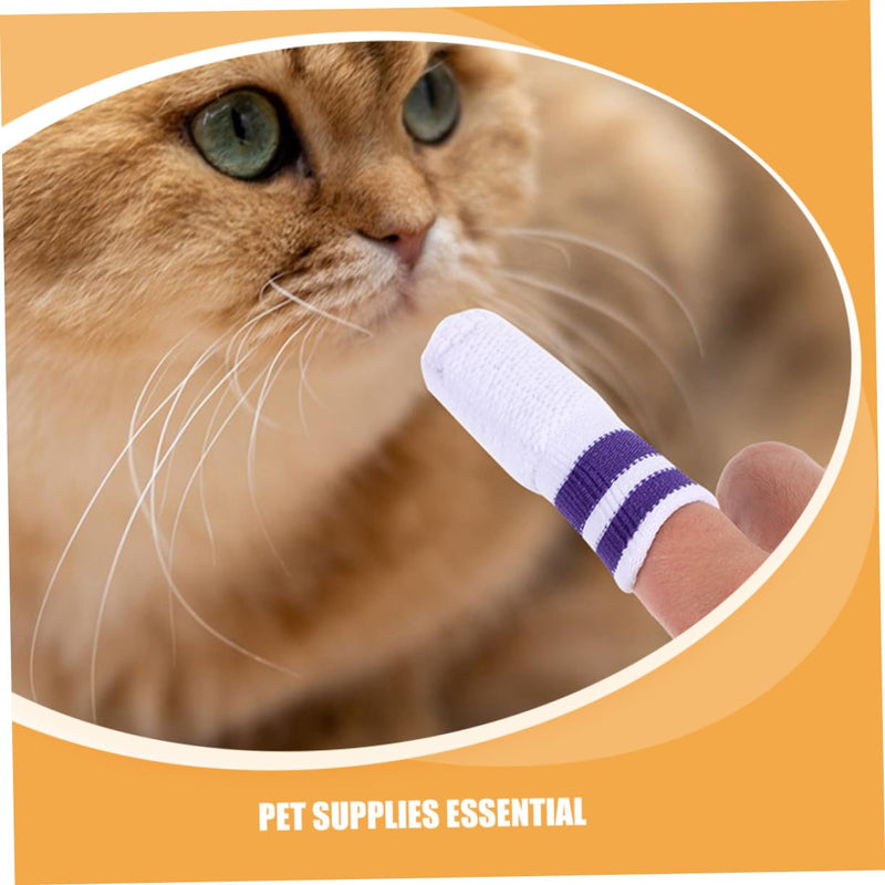 VICASKY 3pcs Dog Finger Toothbrush Soft for Teeth Cleaning Small Dogs Cats Cleaning Brushes Nylon Pet Care