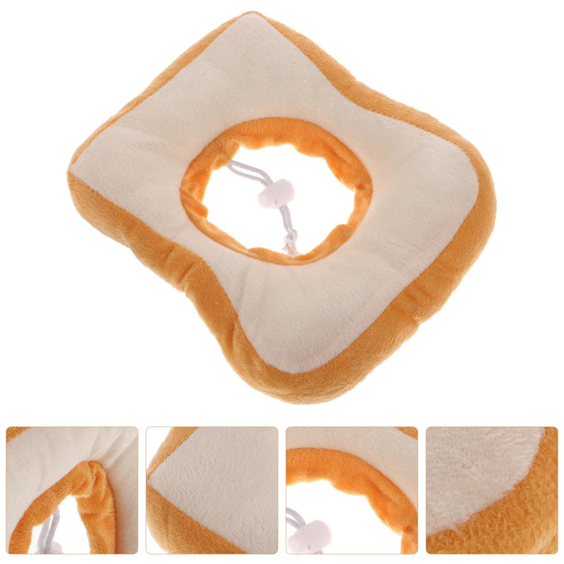 VICASKY Adjustable Cat Collar Soft Toast Cone Recovery Collar Lightweight Scratch Prevention Kitten Neck for Post Surgery and Costume Use 6.7 Inch Yellow
