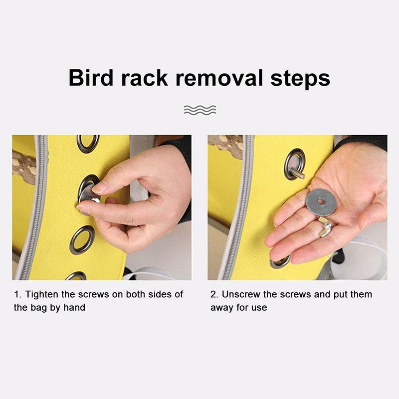 HEITIGN Bird Carrier Backpack Cage Transparent Parrot Carrier 1 Stick Wooden Standing Perch 12 Holes Ventilate Transparent Space Capsule Carrier Portable Bird Small Animal Travel Cage (red) red