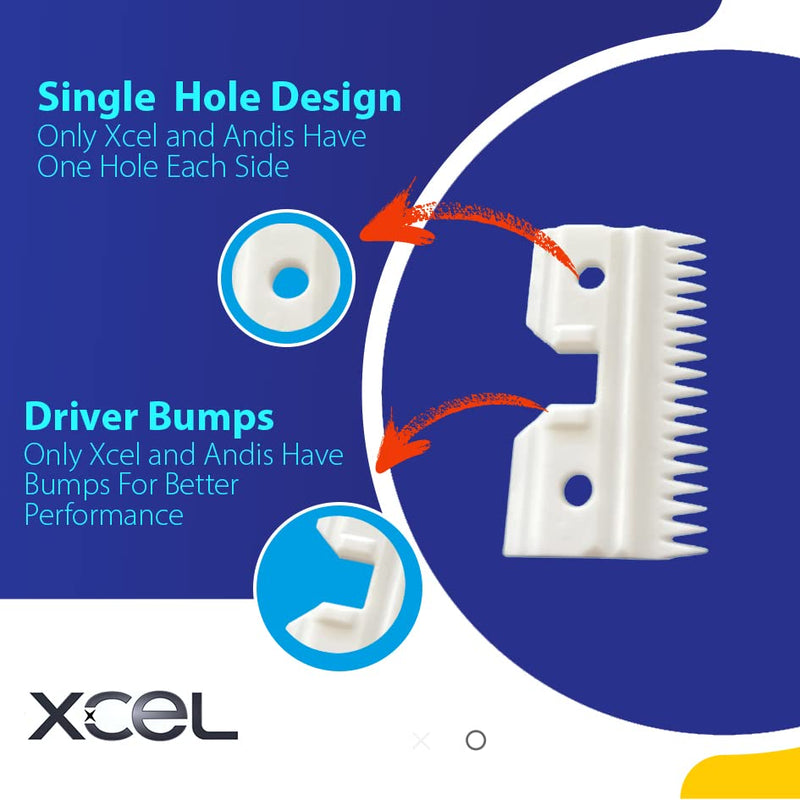 XCEL Ceramic Coarse Pet Replacement Cutter Blade Compatible with Fast-Feed, Andis, Oster A5, and Walh KM Series (4 Pack) 4 Pack - PawsPlanet Australia
