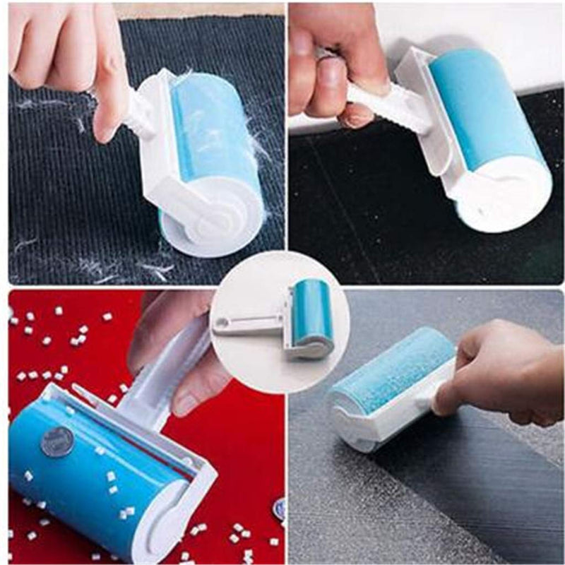 Resuable Washable Lint Roller Sticky for Pet Hair Cat Dog Remover Tool Pet Shedding Brush Cleans your Clothing Sofa (Pink, Blue)2 Pack - PawsPlanet Australia