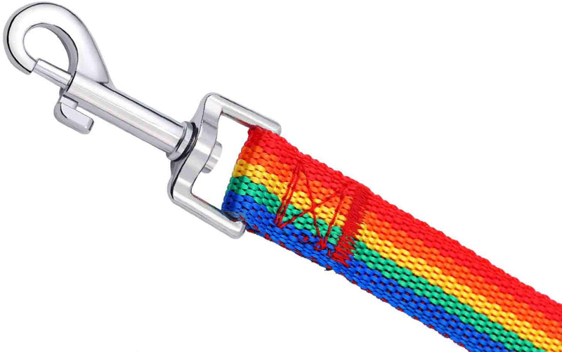 AMAGOOD 6 FT Puppy/ Dog Leash, Strong and Durable Traditional Style Leash with Easy to Use Collar Hook, Great for Small and Medium Dogs (3/4 in x 6 ft(Pack of 1), Rainbow) 3/4 in x 6 ft(Pack of 1) - PawsPlanet Australia