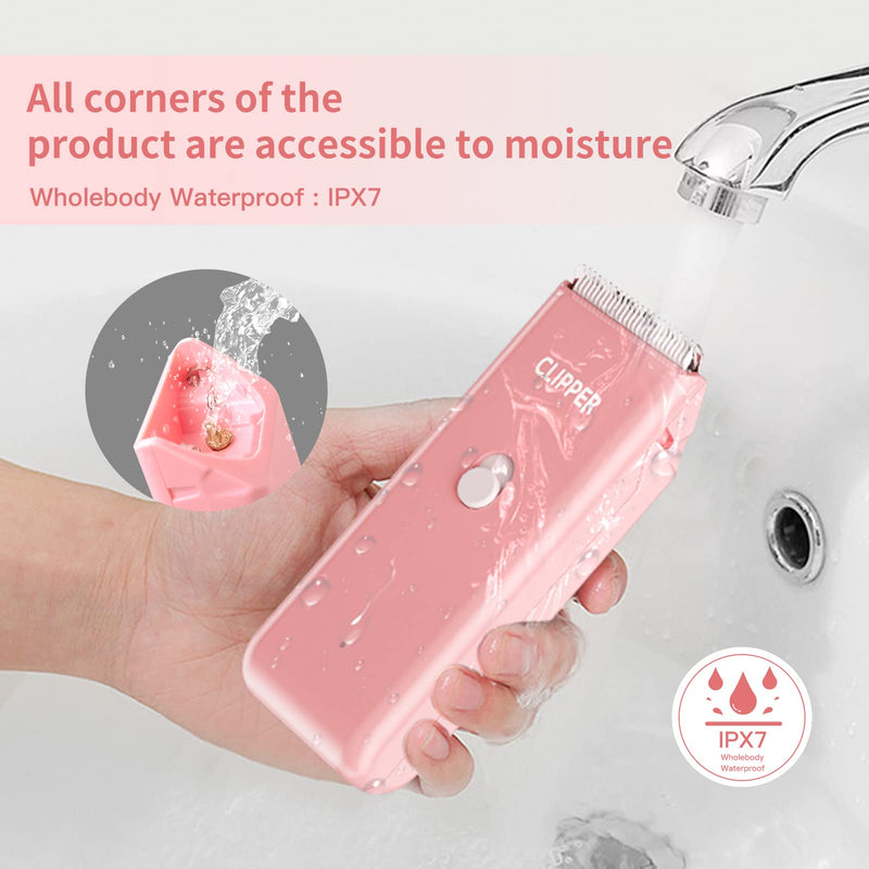 Dog Grooming Kit Electric Pet Paw Trimmer Low Noise Cordless Dog Clippers for Home Cat Hair Grooming,Waterproof Pet Grooming Tools with 9-Pieces (Pink) Pink Set