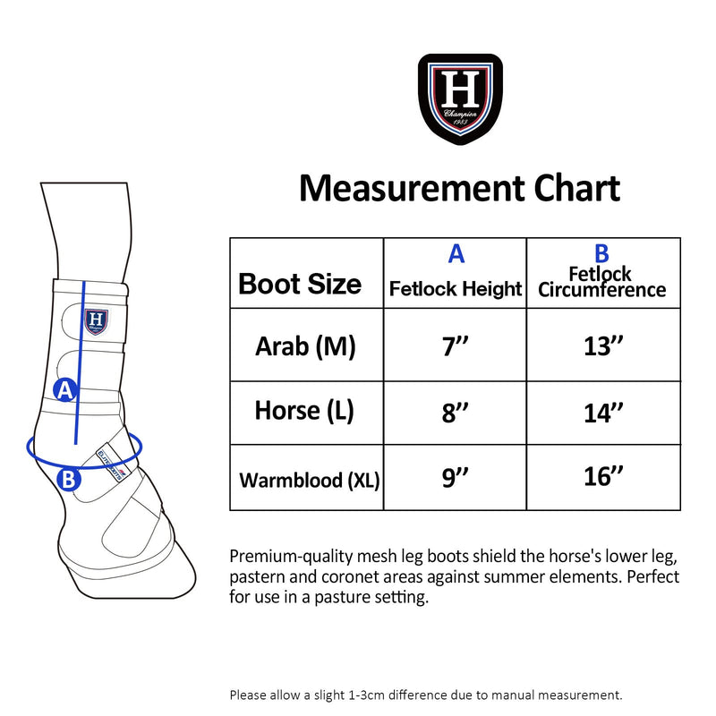Harrison Howard Horse Fly Boots Perfect Contoured Fit Leg Guards Dense Mesh Boots with Ventilated Comfort Reliable Protection from Summer Elements Set of 4 Mint L Horse Large (Pack of 4)