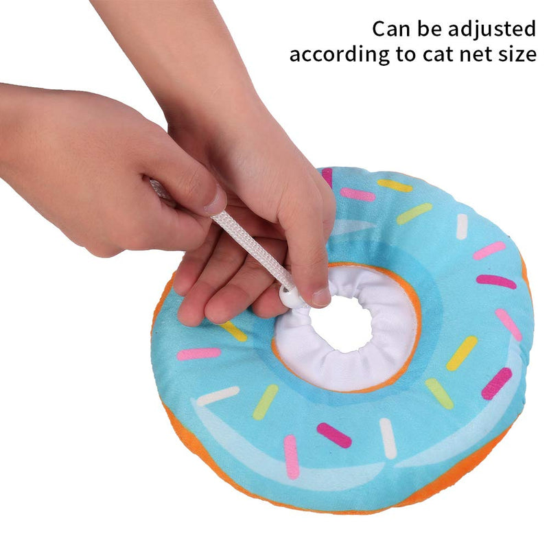 Cat Cone Collar Soft, Cat Recovery Collar Cute Cat Donut Adjustable Elizabethan Cone Cat Cones to Stop Licking Comfortable Lightweight Neck Cone for Cats Kittens After Surgery S Blue - PawsPlanet Australia