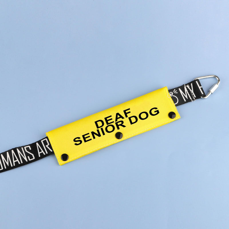 Hearing Impairment Dog Leash Sleeve Deaf Senior Dog Dog Leash Sleeve Use On Special Needs Dog (Deaf Senior Dog-YE Sleeve) Deaf Senior Dog-YE Sleeve - PawsPlanet Australia