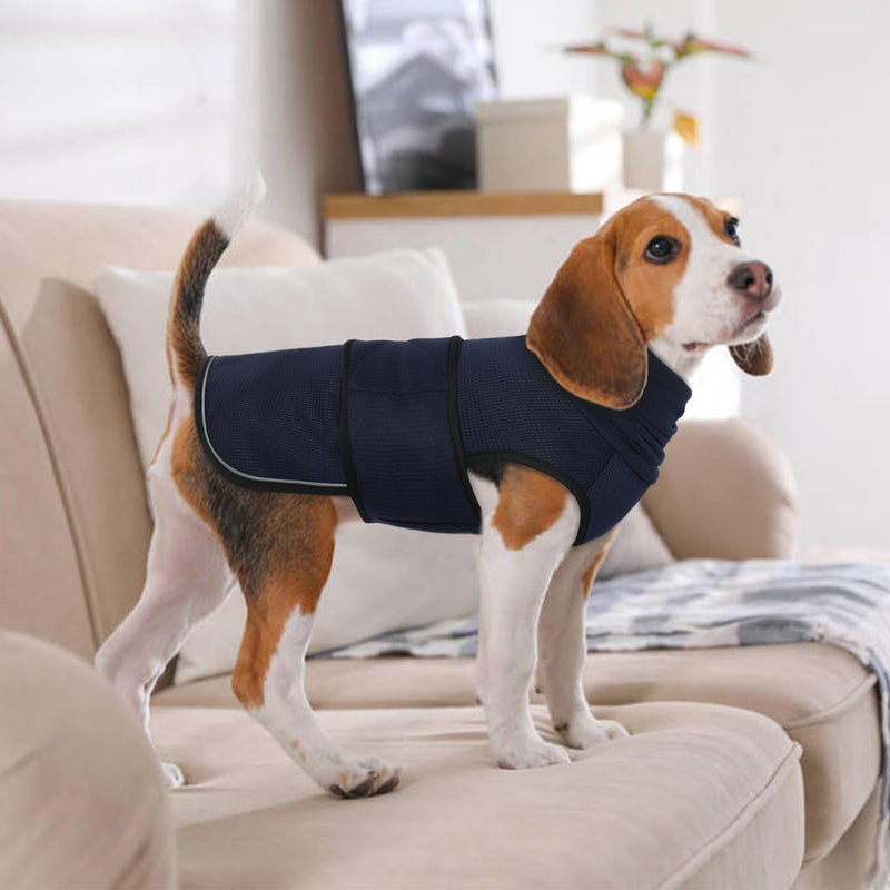 IDOMIK Dog Anxiety Calming Hoodie,Breathable Dog Anxiety Jacket Vest Coat for Thunderstorms, Fireworks, Vet Visits, Separation,Adjustable Dog Hoodies for Noise Block & Ear Protection Recovery,Blue,XS XS(Chest Girth:13"-17") Blue