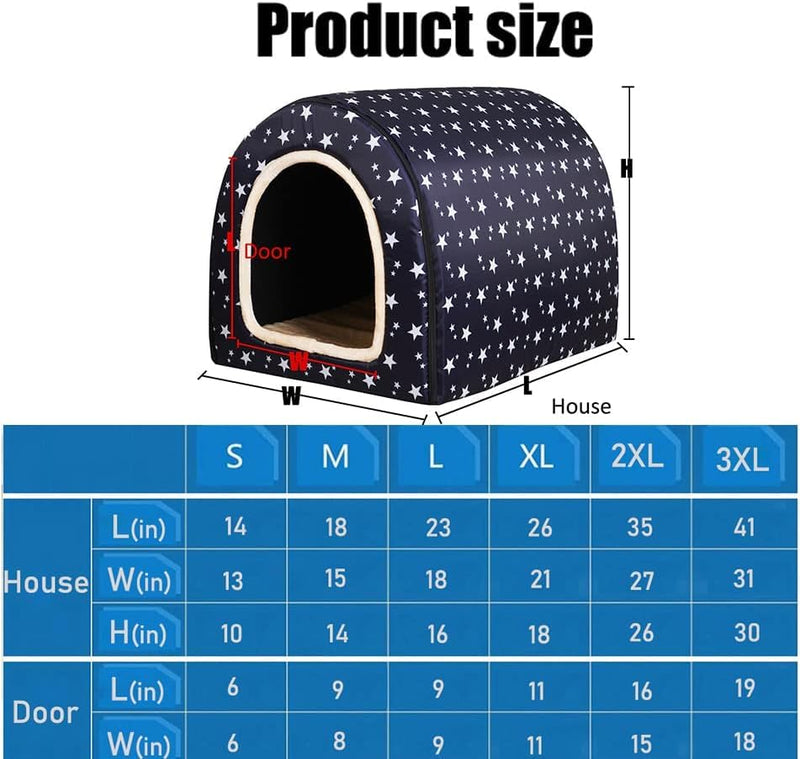 Cat Bed or Dog Bed,2 Ways to Use,Indoor Pet House with Fluffy Mat,Removable and Washable Cover,Splash-Proof House and Non-Slip Bottom,for Cats and Small Dogs(S Orange & Gray) S(Pets up to 5.5 lbs) - PawsPlanet Australia