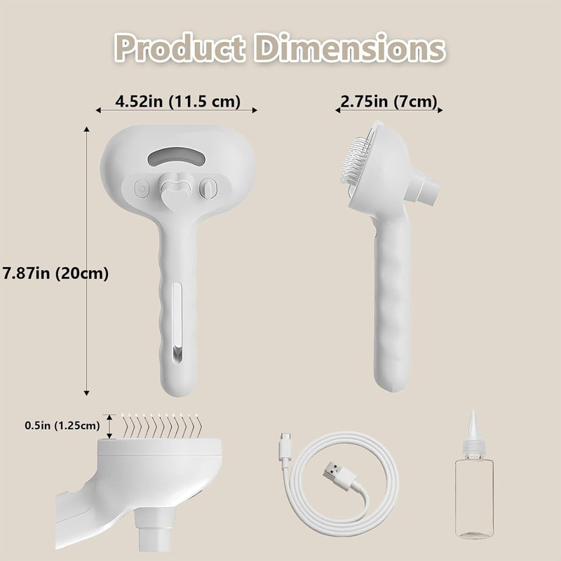 Cat Steam Brush Dog Steam Grooming Brush Cat Spray Pet Water Mist Massage Brushs for Dogs - PawsPlanet Australia
