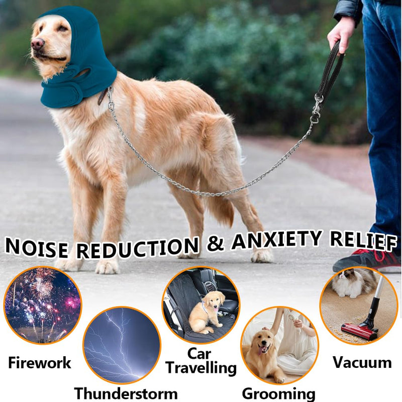 Dog Earmuffs, Ear Muffs for Dogs, Noise Protection, Hearing Protection, Dog Earmuffs, Noise Protection, Ear Protection, Dogs After Surgical Hoody (Blue, M)