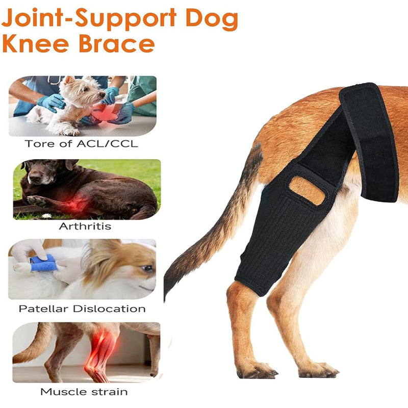Knee Brace for Dogs for Torn ACL/CCL & Hind Leg Support, for Knee Cap Dislocation, Arthritis - Keeps The Joint Warm and Stable - Extra Support - Reduces Pain and Inflammation (L) L