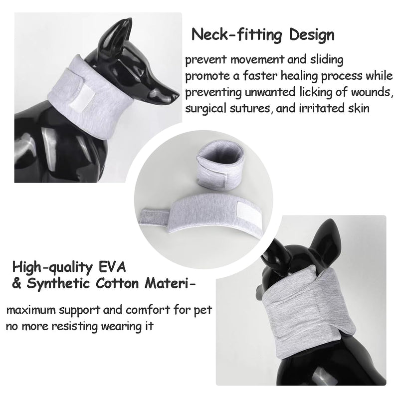 Cat Neck Brace Elizabethan Collar for Pet After Surgery Recovery Adjustable Breathable Neck Cervical Cone for Small Medium Dogs Puppies Kittens with Spinal IVDD Issues (X-Small,Grey) XS Grey - PawsPlanet Australia