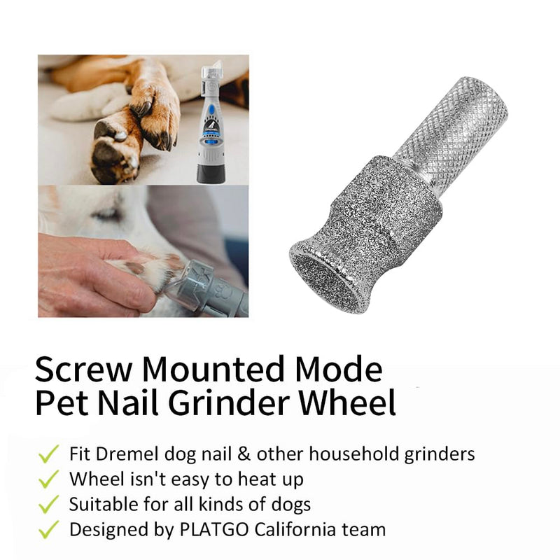 FlashA+60 Diamond Dog Nail for Dremel, Screw-Mounted Mode Nail Dremel Tool for Dogs, Especially Suitable for Long-Haired Dogs, Dremel Polishing Bits, Animals Nail Care & Home Grinder Tools FlashA+60# - PawsPlanet Australia