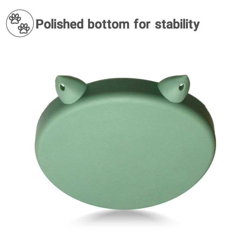 Silicone Slow Feeder Cat Bowl - Cat Slow Feeder Dry Wet Food for Healthy Eating - Slow Feeder for Cats Easy to Clean (Green and Blue) Green and Blue - PawsPlanet Australia