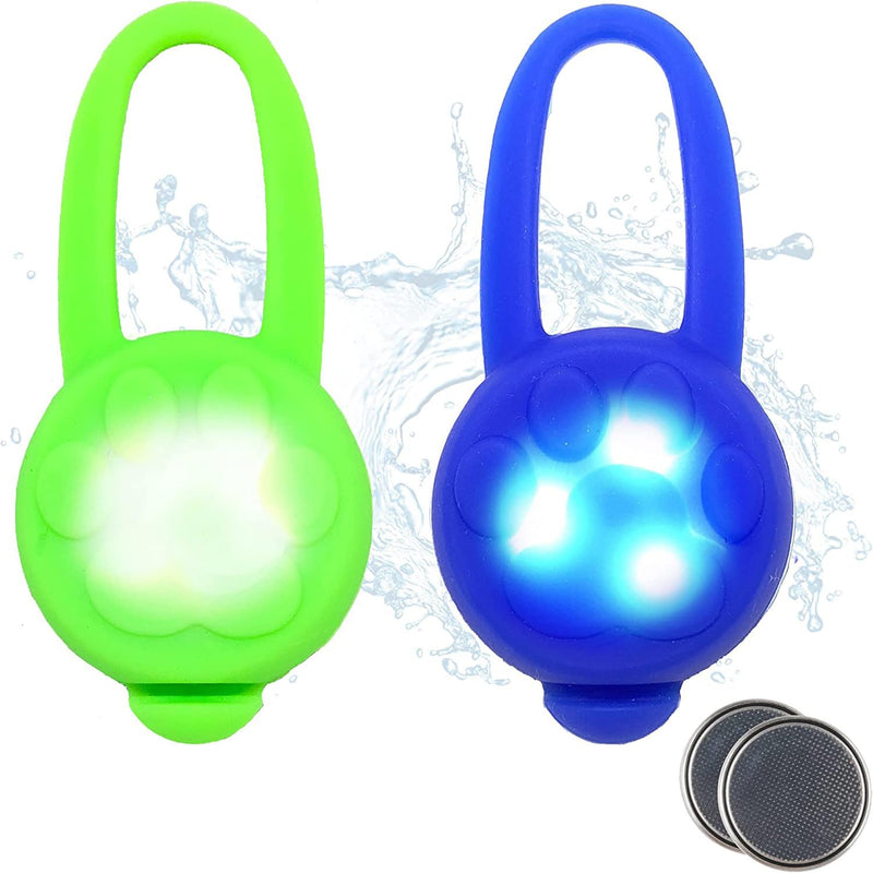 Avando Dog Collar Light, Dog Lights for Might Walking Waterproof Silicon LED Dog Collar Safety Night Walking Lights for Dog and Cat - Batteries Included (3 pcs) Red, Green, Blue - PawsPlanet Australia
