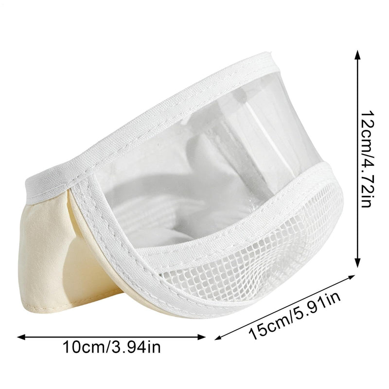 Cat Head Cover for Grooming | Adjustable Mesh Head Cover for Pets | Breathable and Transparent Cat Face Mask - Bite Prevention, Nail Cutting, Trimming, Bathing and Adjustable Mask, Transparent White [recommended by