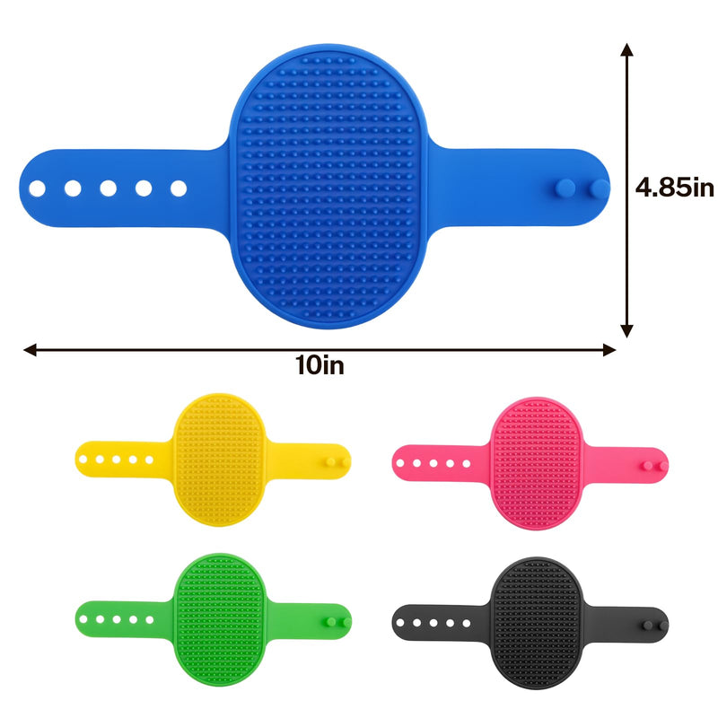 5PCS Pet Cat Grooming Brush, Adjustable Silicone Grooming Brush, Cat Self-service Scratcher, Silicone Grooming Belt Pad, Suitable For Cats (Self-service And Handheld) - PawsPlanet Australia