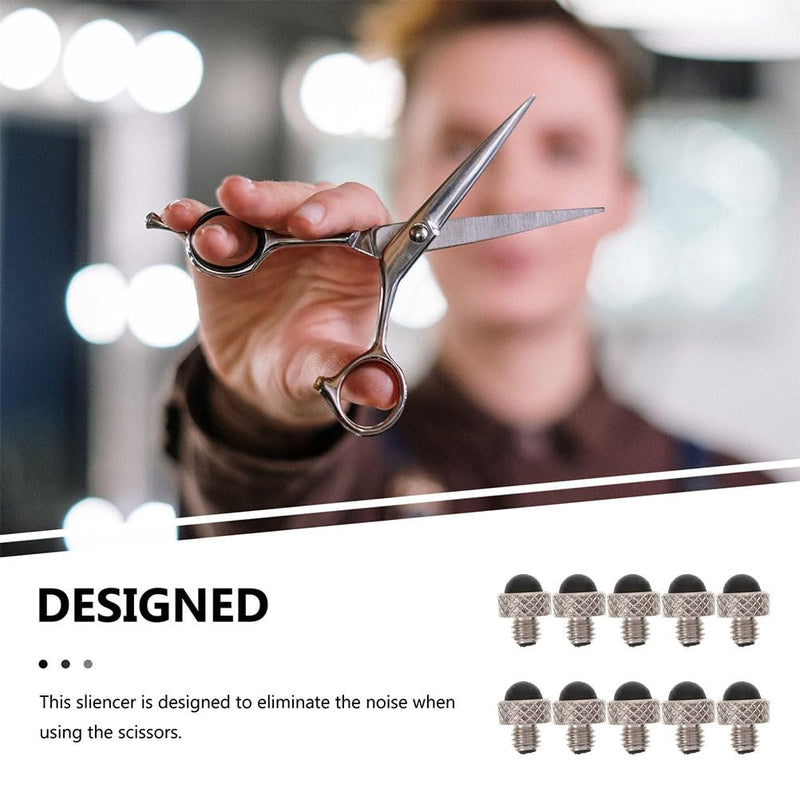10pcs Hair Scissors Mufflers Bumpers for Quiet Hair Cutting Easy to Install Noise Reduction Accessories for Professional Grooming and Pet Hairdressing Scissors - PawsPlanet Australia