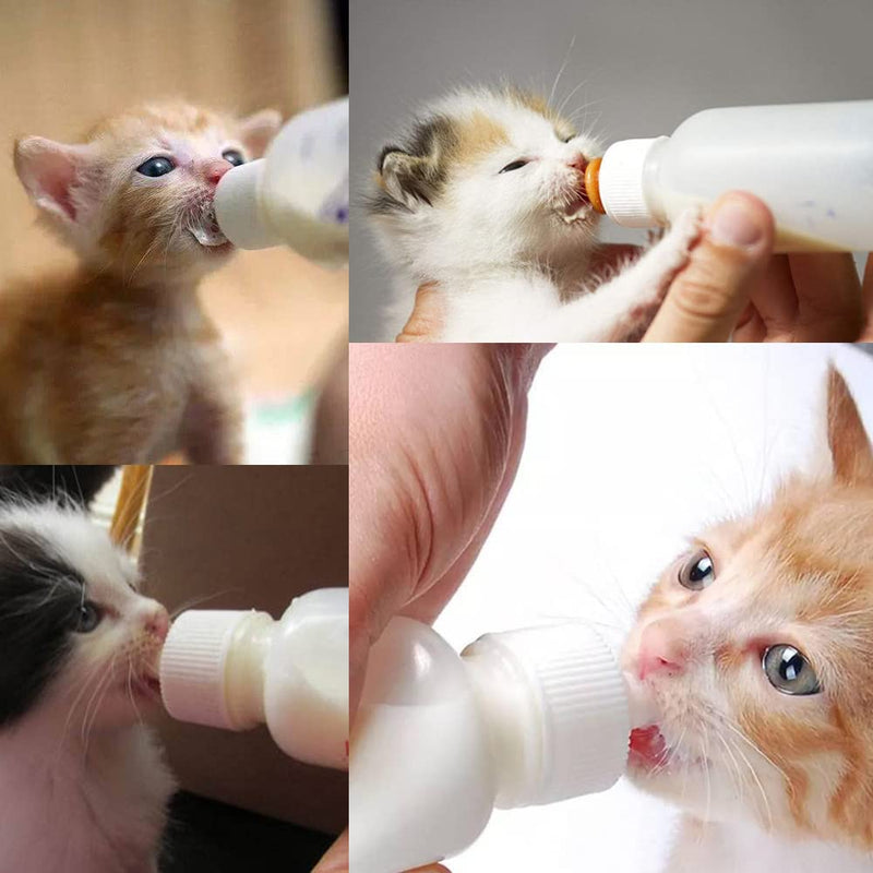 Pet Nursing Bottle Kit, Pet Feeding Tool Kit Liquid Watering Syringe with Soft Tip for Dog Puppy Cat - PawsPlanet Australia