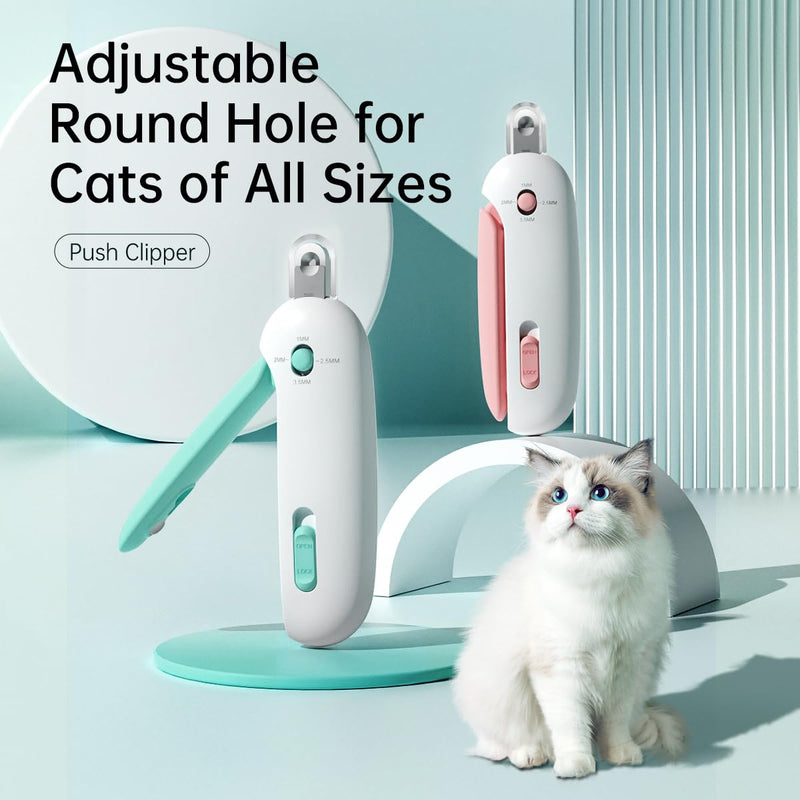 Adjustable Round-Hole Cat Nail Clipper (Pink) Pink - PawsPlanet Australia