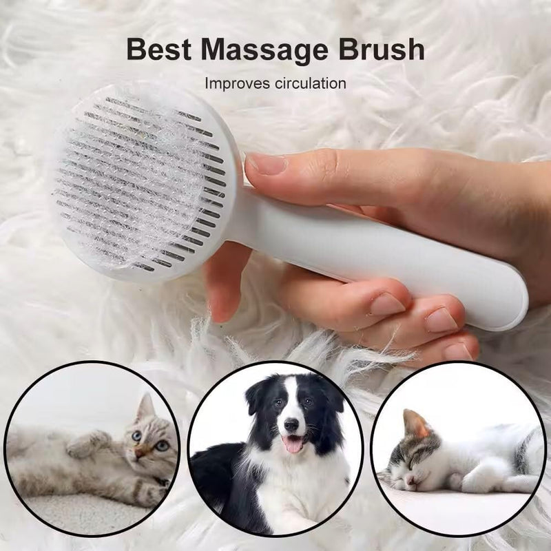 Pet Grooming Brush - Gentle Slicker for Removing Loose Undercoat, Suitable for Cats and Dogs (Blue) Blue - PawsPlanet Australia