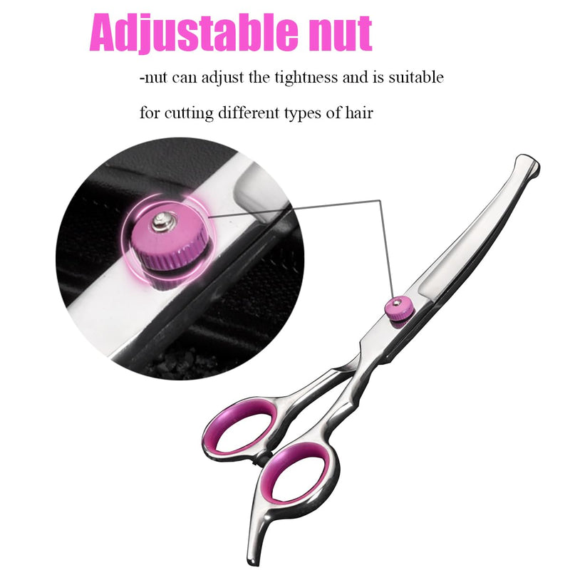 Dog Grooming Scissors,with Safety Round Tips Stainless Steel Pet Grooming Scissors for Dogs, Cats and Other Animals Round headed curved scissors - PawsPlanet Australia