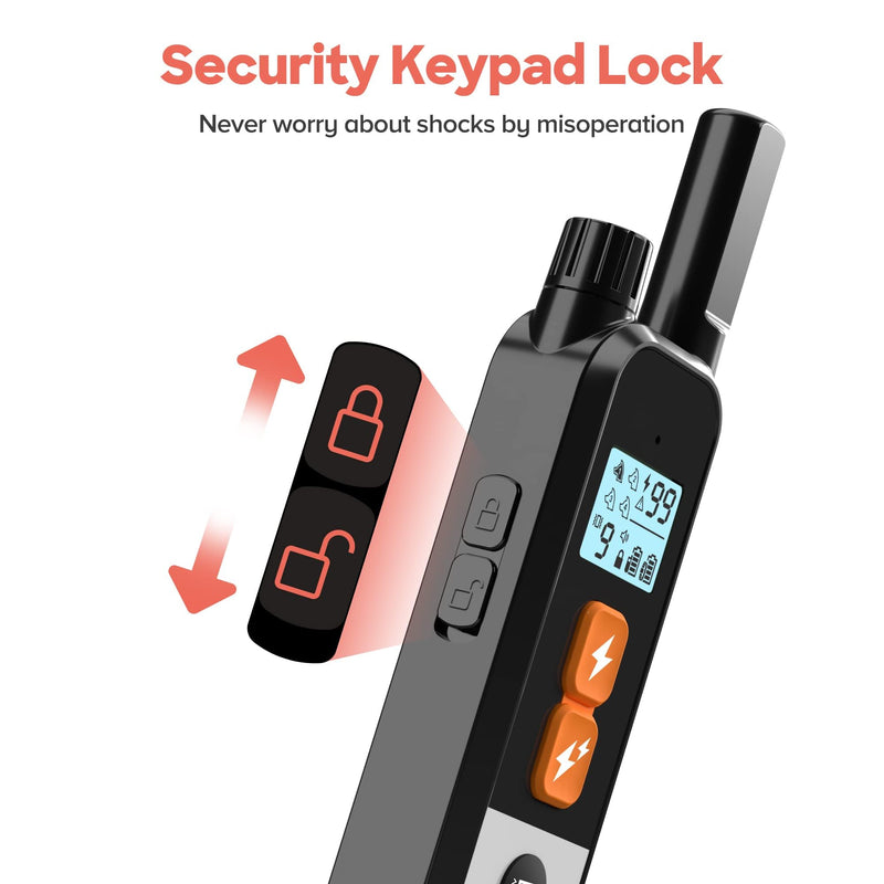 Dog Training Collar for 2 Dogs: Remote Control with 1600Ft Range Waterproof Shock Collar with Adjustable Beep Vibration and Shock Modes Control Security Keypad Lock for Small Medium Large Dogs - PawsPlanet Australia
