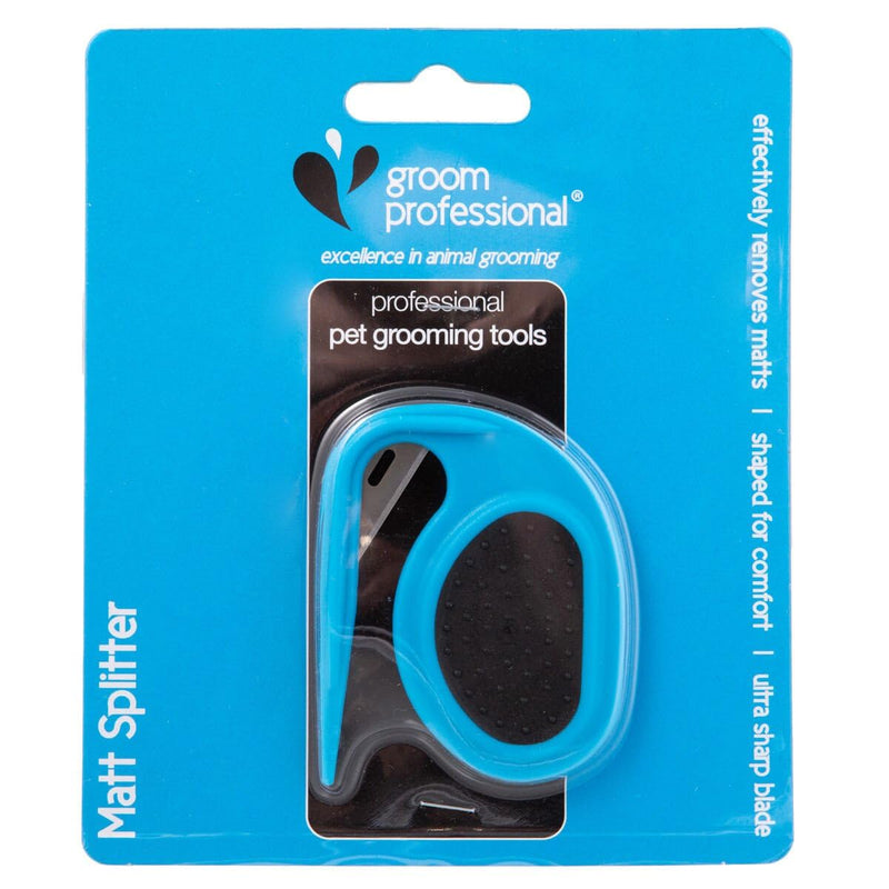 GROOM PROFESSIONAL Matt Splitter with Steel Blade - Dematting Tool for Dogs - Effective Dematting for Grooming - Cuts Through Matts & Tangles with Ease - Perfect for Removing Tangles 1 Count (Pack of 1) - PawsPlanet Australia