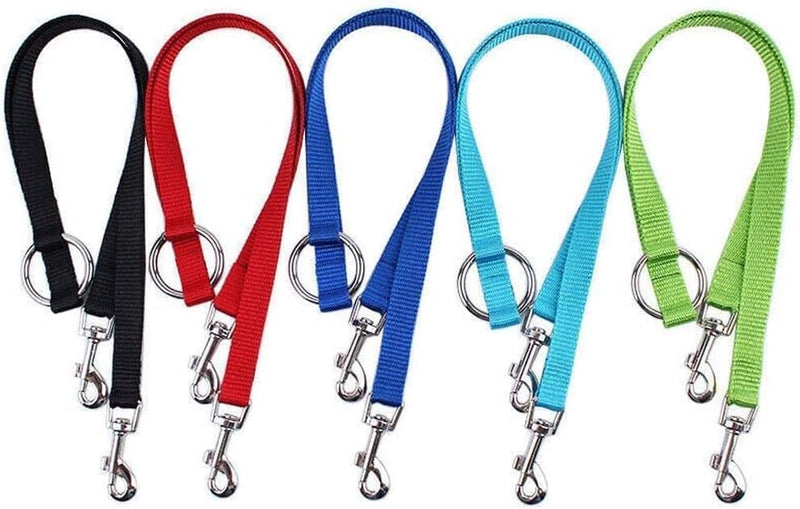 Black Double Dog Leash Lead, Adjustable Two Dog Leash Pet Traction Rope with D Coupler N Lead Collars, Harnesses and Leashes Dog Double Leashes for Pet Supplies - PawsPlanet Australia