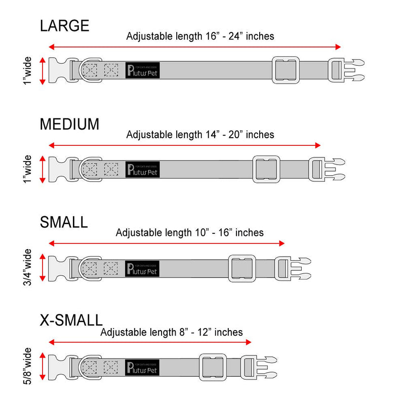 Plutus Pet Support Animal Collar,Printed in Large Letters on Nylon Webbing,Prevents Accidents by Warning Others of Your Dog in Advance,Two Colors,Four Sizes,Neck 8-12 inch,Extra Small,Red RED-ESA XS (8"-12")×5/8"